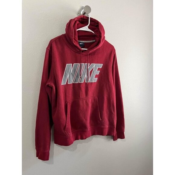 Nike Burgundy Mens Hoodie With Pockets Size Small - Picture 2 of 9